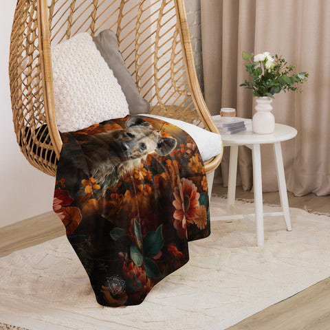 Hyena Spirit Animal Sherpa Blanket
