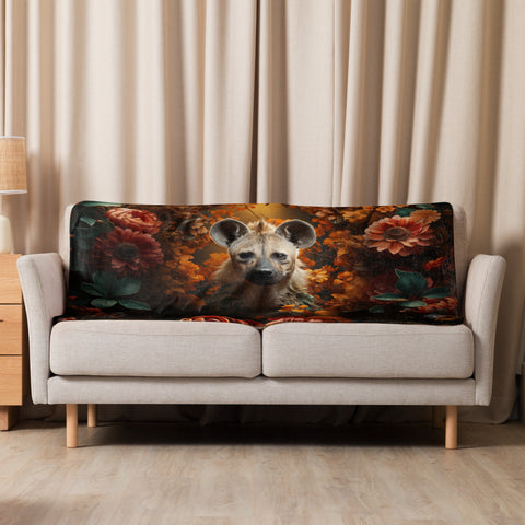 Hyena Spirit Animal Sherpa Blanket