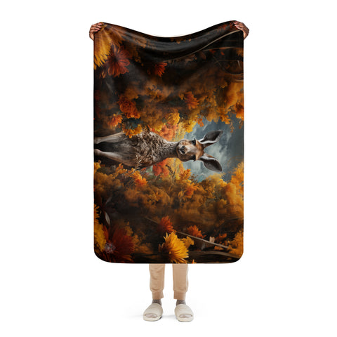 Kangaroo Spirit Animal Sherpa Blanket