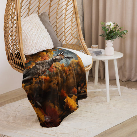Kangaroo Spirit Animal Sherpa Blanket