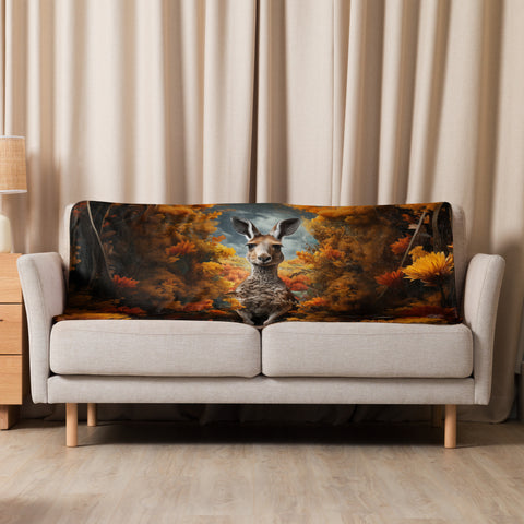 Kangaroo Spirit Animal Sherpa Blanket