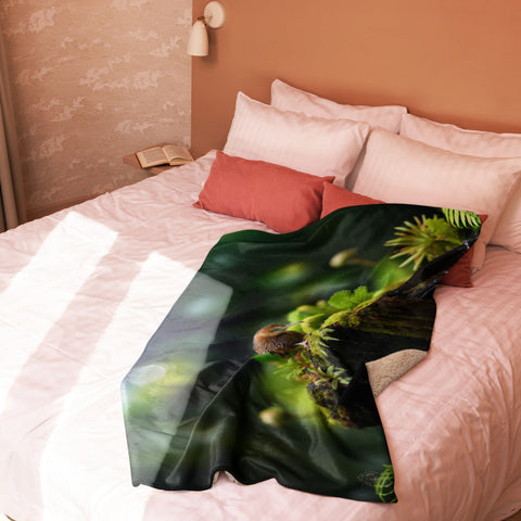Kiwi Bird Spirit Animal Sherpa Blanket