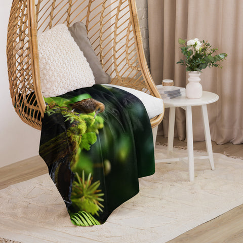 Kiwi Bird Spirit Animal Sherpa Blanket