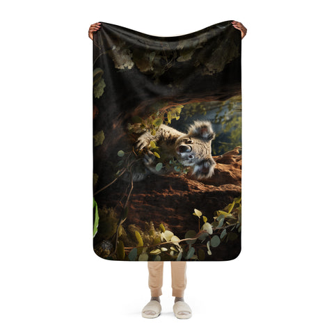 Koala Spirit Animal Sherpa Blanket