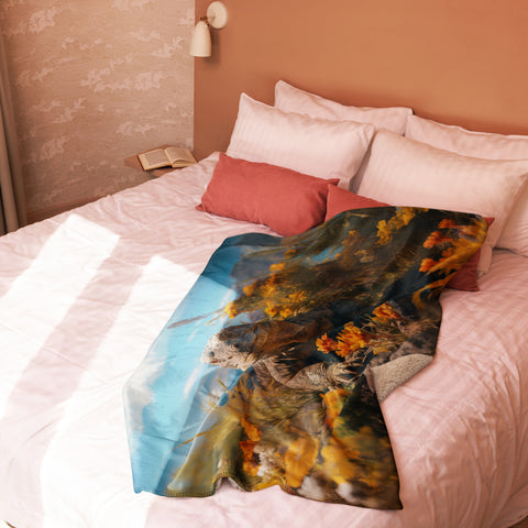 Komodo Dragon Spirit Animal Sherpa Blanket