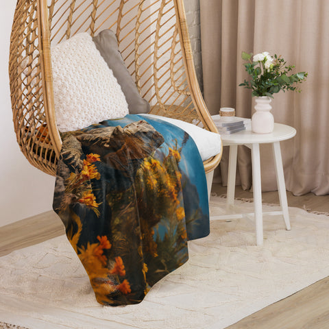 Komodo Dragon Spirit Animal Sherpa Blanket