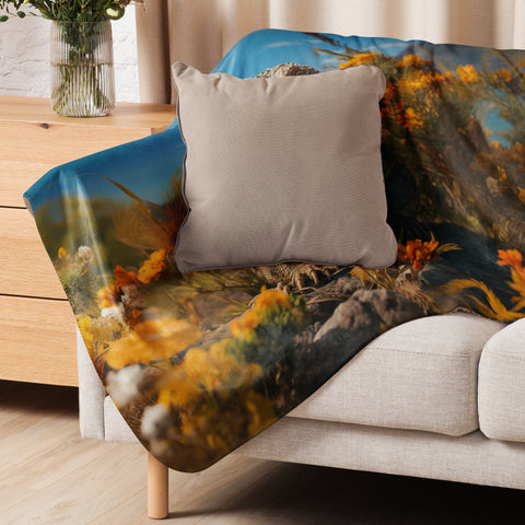 Komodo Dragon Spirit Animal Sherpa Blanket