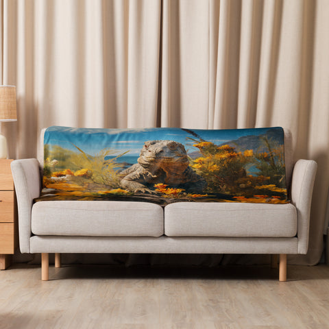 Komodo Dragon Spirit Animal Sherpa Blanket
