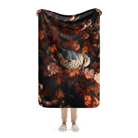 Kookaburra Spirit Animal Sherpa Blanket