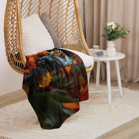 Lizard Spirit Animal Sherpa Blanket