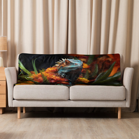 Lizard Spirit Animal Sherpa Blanket