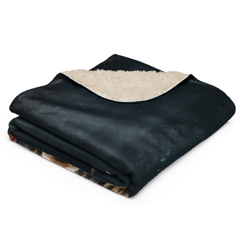 Moose Spirit Animal Sherpa Blanket
