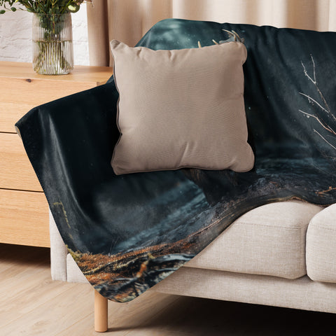 Moose Spirit Animal Sherpa Blanket