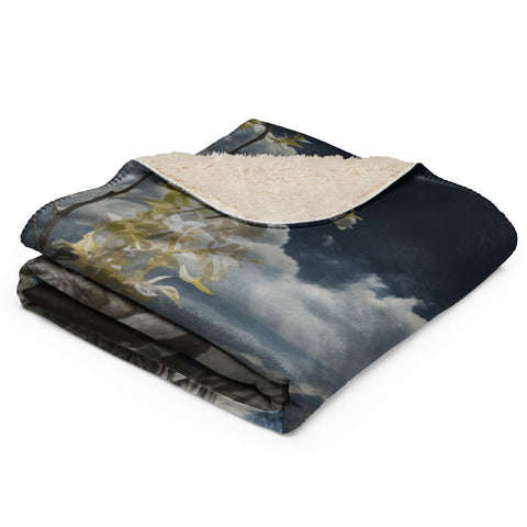 Mountain Goat Spirit Animal Sherpa Blanket