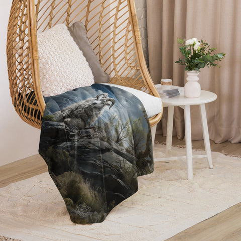Mountain Goat Spirit Animal Sherpa Blanket