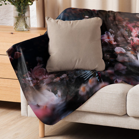 Swan Spirit Animal Sherpa Blanket