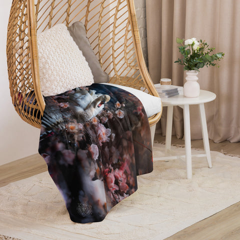 Swan Spirit Animal Sherpa Blanket