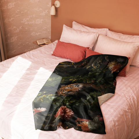 Tiger Spirit Animal Sherpa Blanket