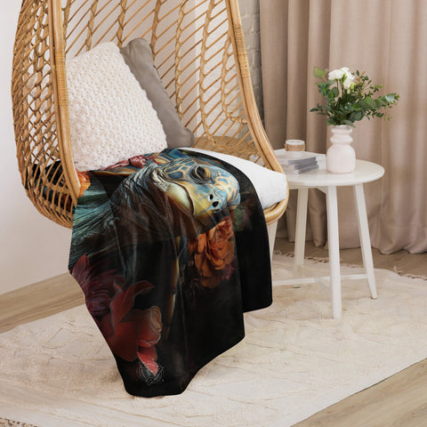 Tortoise Spirit Animal Sherpa Blanket