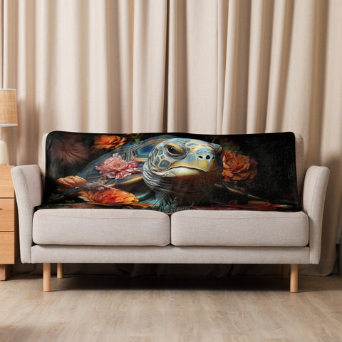 Tortoise Spirit Animal Sherpa Blanket