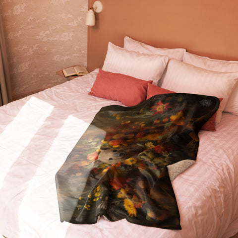 Wombat Spirit Animal Sherpa Blanket