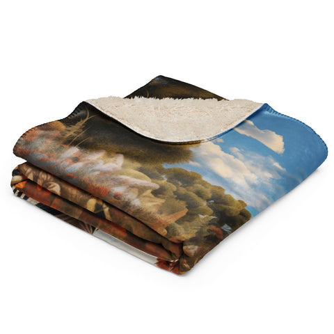 Zebra Spirit Animal Sherpa Blanket