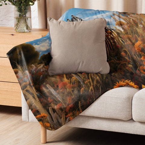 Zebra Spirit Animal Sherpa Blanket