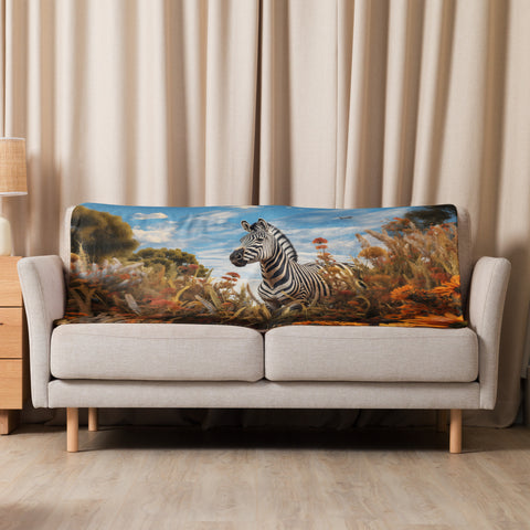 Zebra Spirit Animal Sherpa Blanket