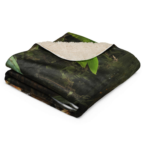 Alligator Spirit Animal Sherpa Blanket