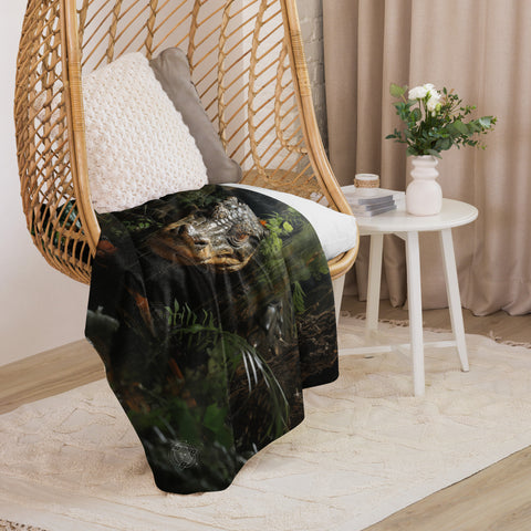 Alligator Spirit Animal Sherpa Blanket