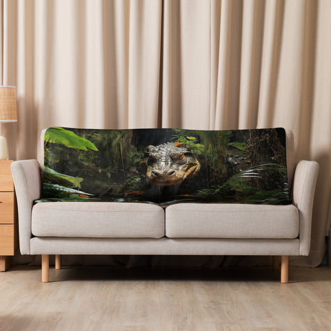 Alligator Spirit Animal Sherpa Blanket