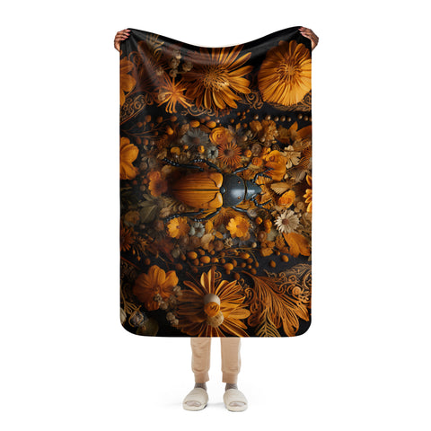 Beetle Spirit Animal Sherpa Blanket