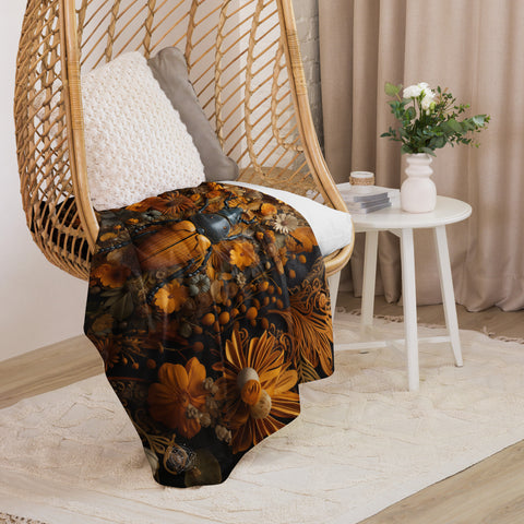 Beetle Spirit Animal Sherpa Blanket