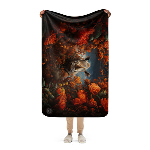 Rhinoceros Spirit Animal Sherpa Blanket