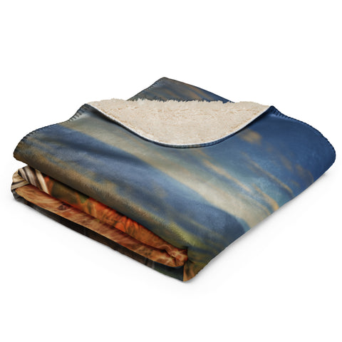 Rooster Spirit Animal Sherpa Blanket