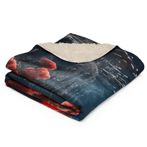 Salmon Spirit Animal Sherpa Blanket