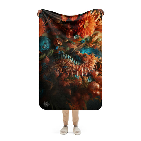 Seahorse Spirit Animal Sherpa blanket