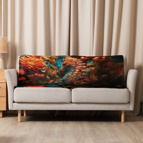 Seahorse Spirit Animal Sherpa blanket