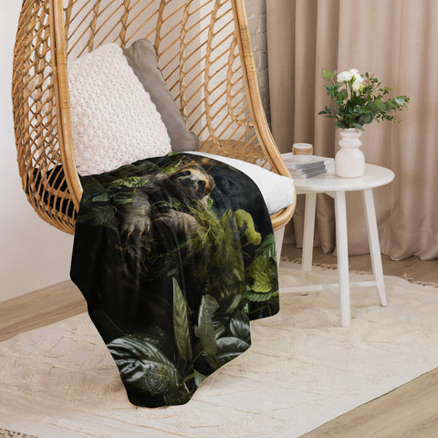 Sloth Spirit Animal Sherpa Blanket