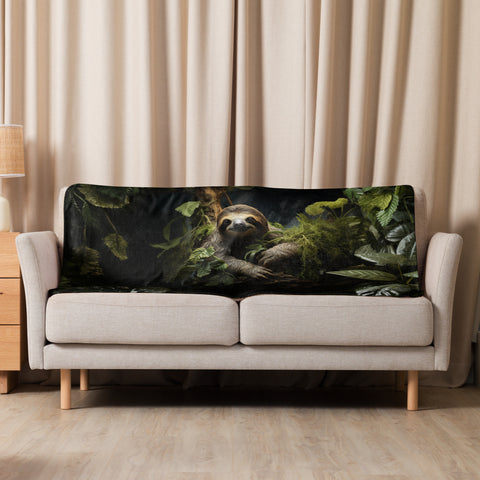 Sloth Spirit Animal Sherpa Blanket