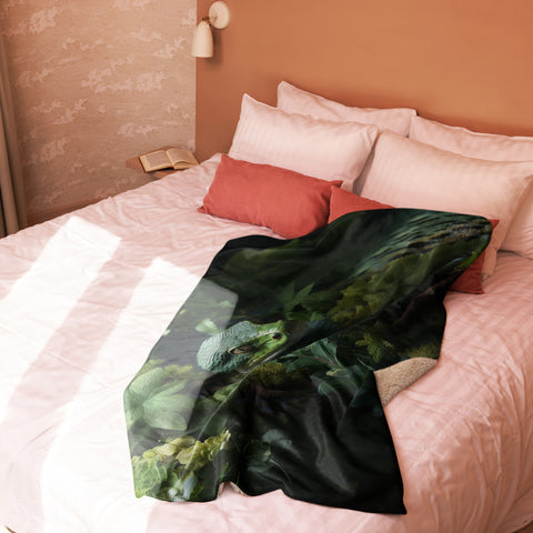 Snake Spirit Animal Sherpa Blanket