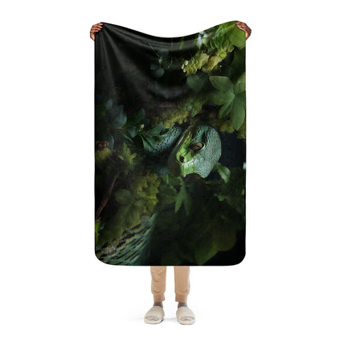 Snake Spirit Animal Sherpa Blanket