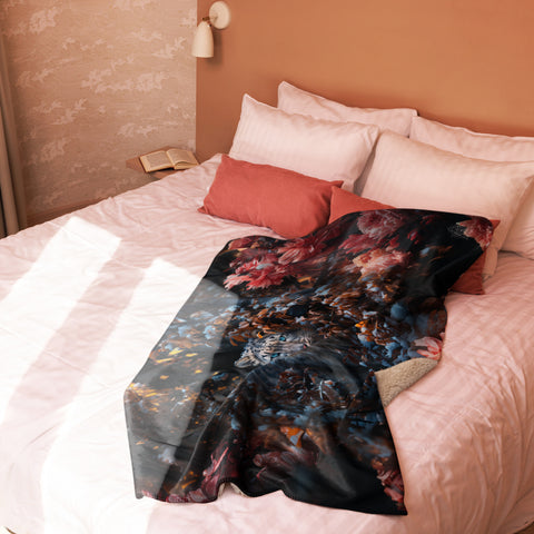 Snow Leopard Spirit Animal Sherpa Blanket
