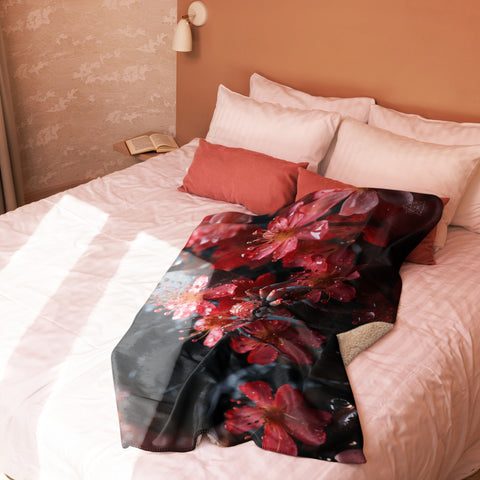 Spider Spirit Animal Sherpa Blanket