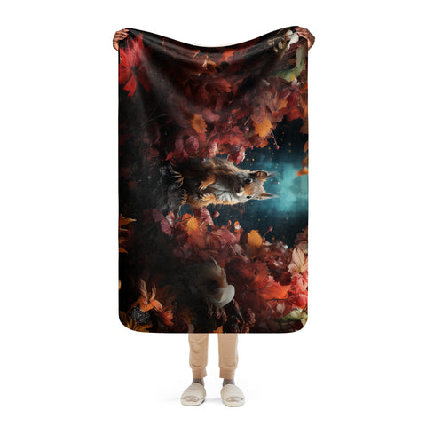 Squirrel Spirit Animal Sherpa Blanket