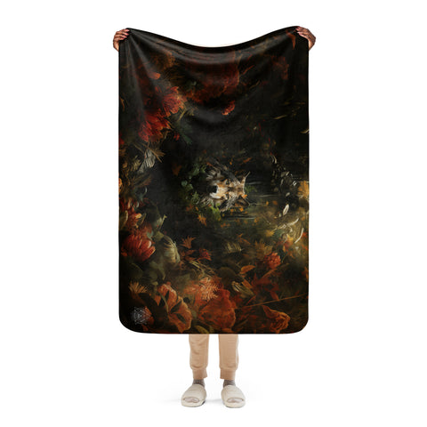 Wolf Spirit Animal Sherpa Blanket