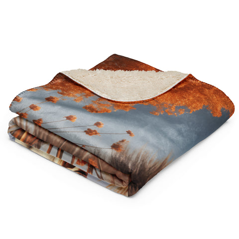 Arabian Oryx Spirit Animal Sherpa Blanket