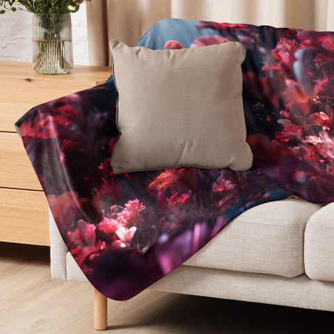 Flamingo Spirit Animal Sherpa Blanket