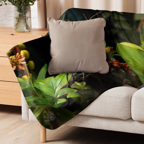 Grasshopper Spirit Animal Sherpa Blanket