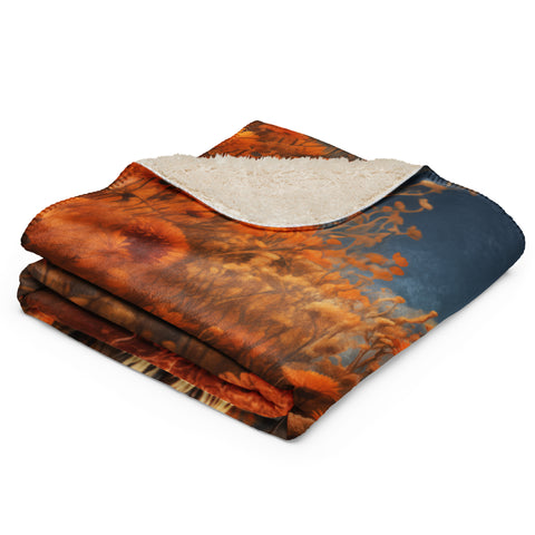 Gazelle Spirit Animal Sherpa Blanket